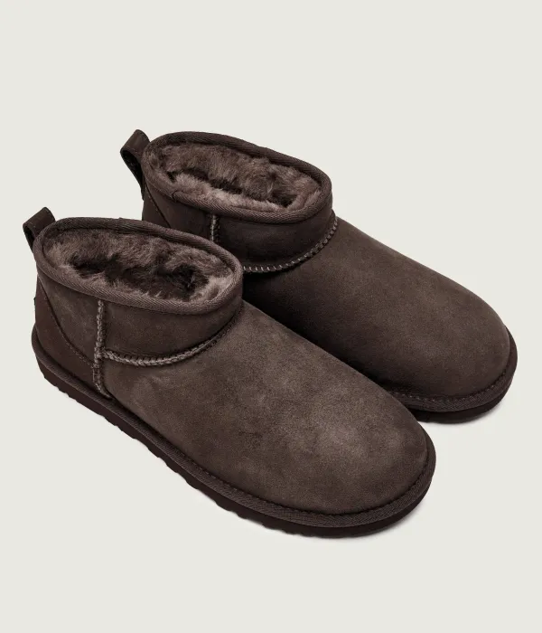 Угги Ugg Classic Ultra Mini, коричнево-черный — фото 3