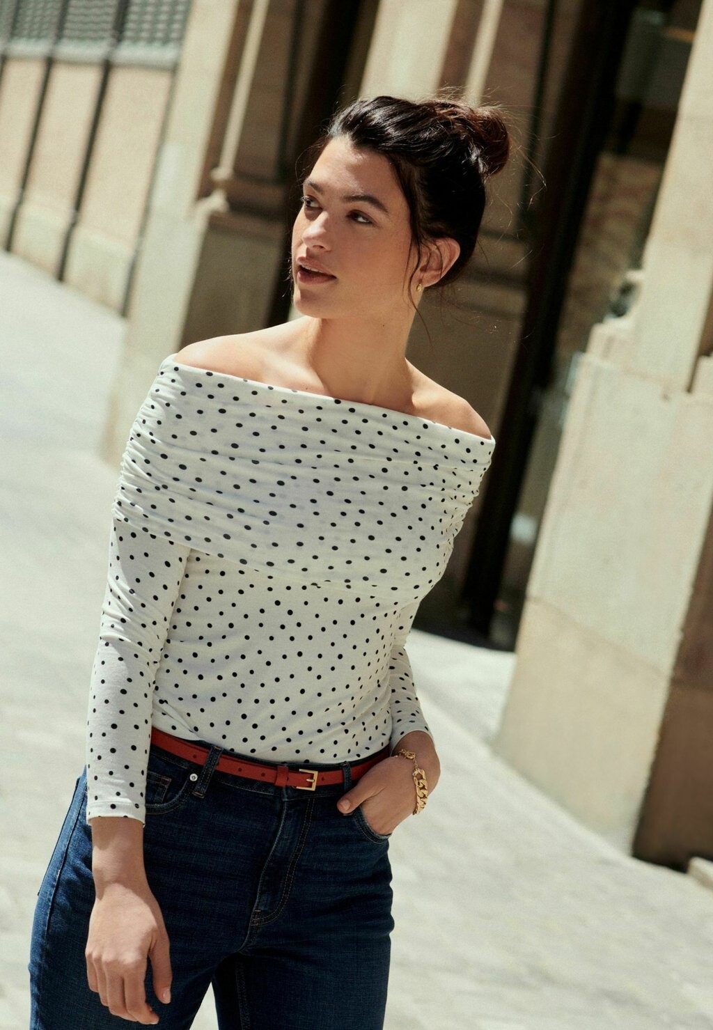 

Рубашка с длинным рукавом BARDOT OFF THE SHOULDER, REGULAR FIT Next, белый