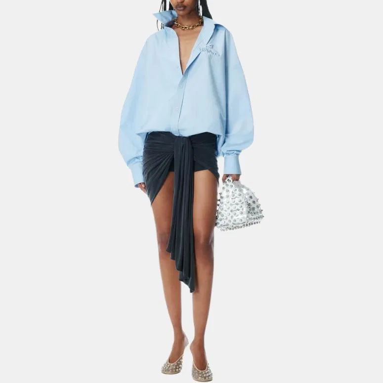 Оверсайз рубашка Alexander Wang, Blue — фото 4