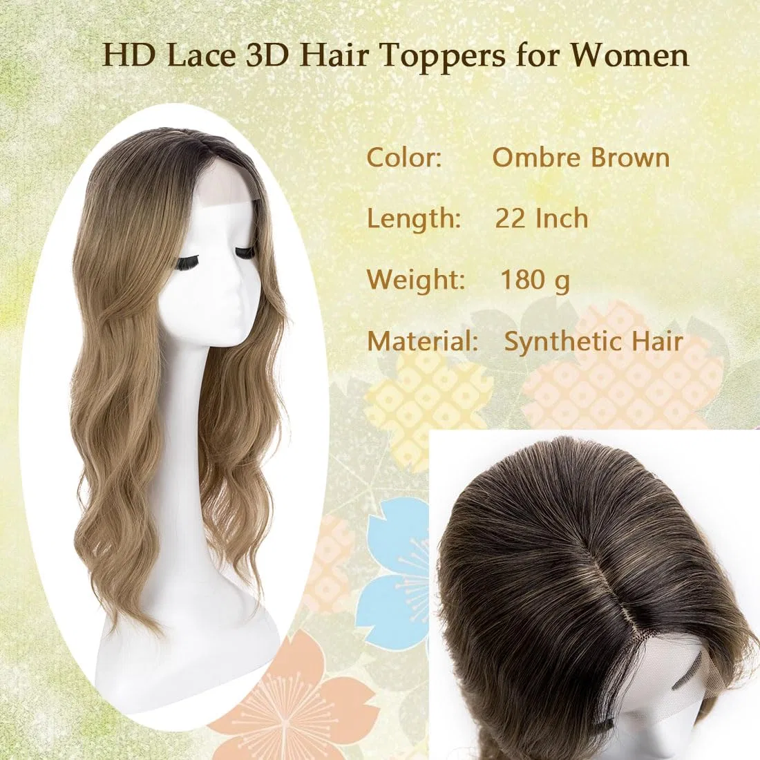 Накладка на волосы с челкой «Ombre Brown» Swy Hair, Ombre Brown — фото 2