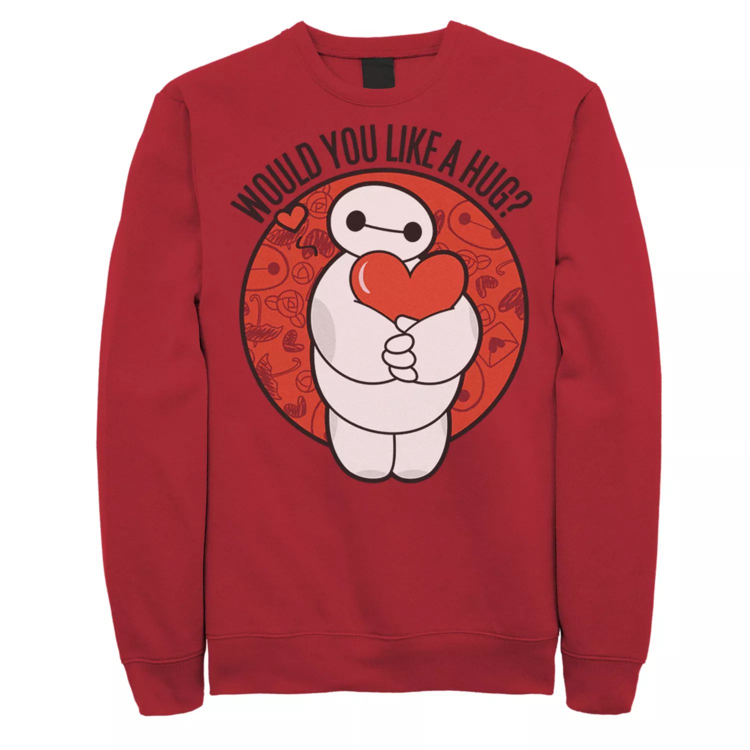 

Мужской свитшот Disney Big Hero 6 Baymax Hug Valentine's Licensed Character