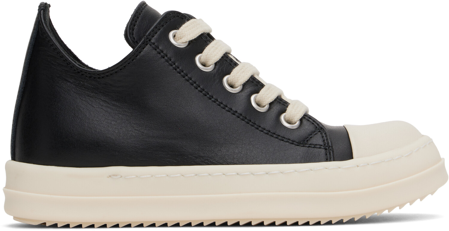 

Детские черные кроссовки Porterville Low Sneaks Rick Owens