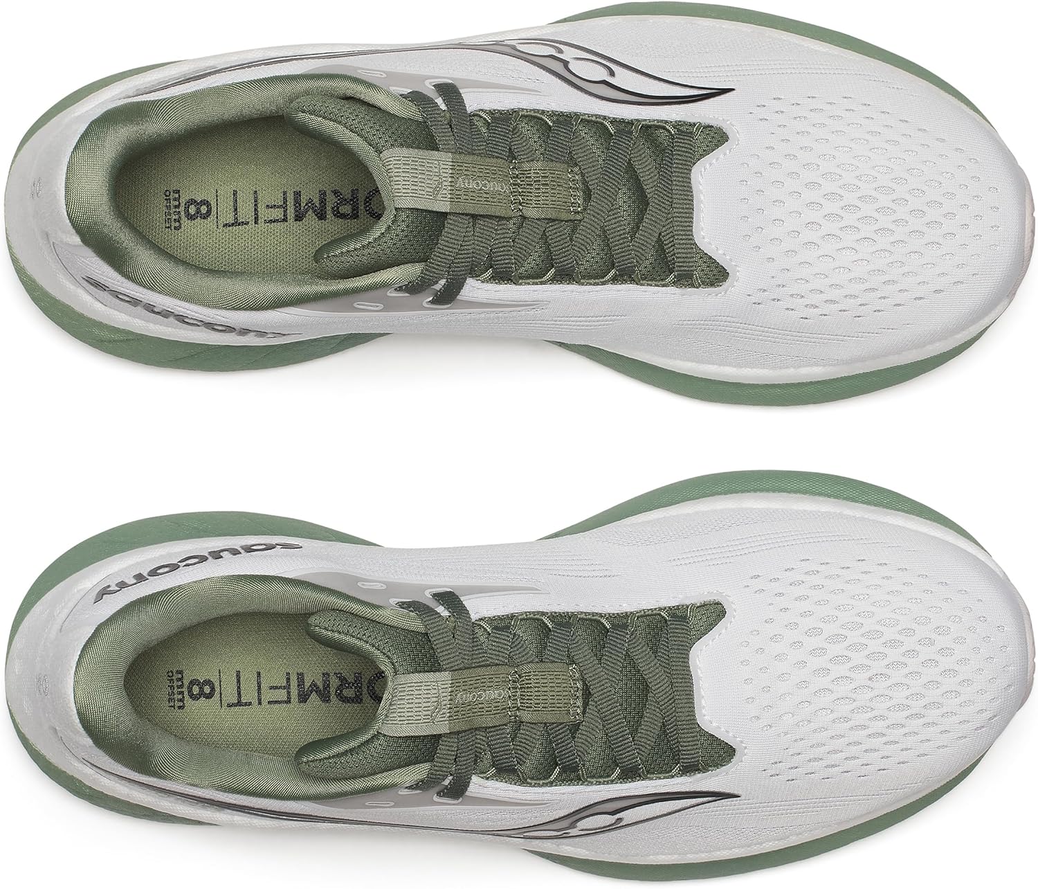 Мужские кроссовки для бега Saucony Ride 18, белый/оливковый — фото 4