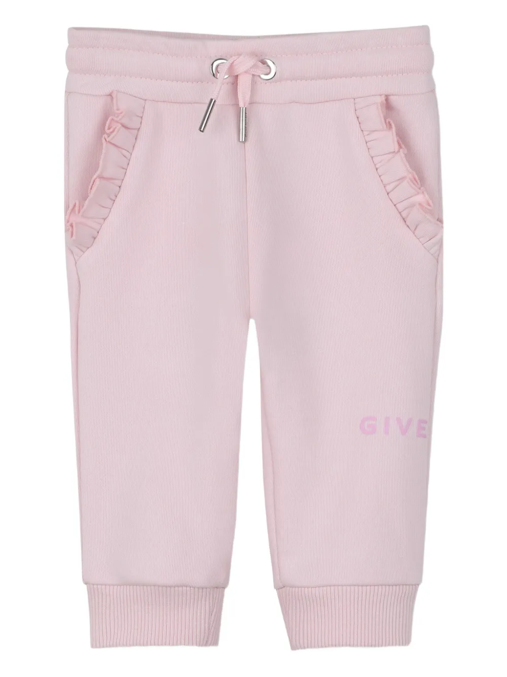 

Джоггеры с оборками Givenchy Kids, розовый