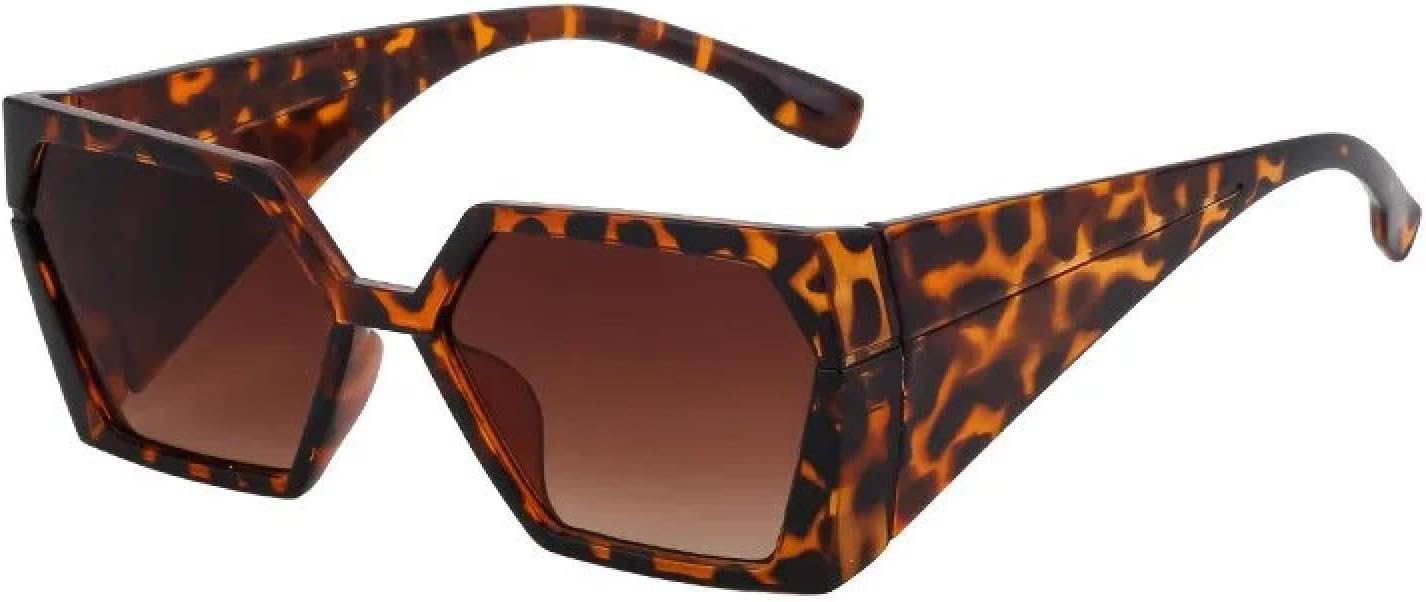 

Солнцезащитные очки неправильной шестиугольной формы для женщин и мужчин, роскошные, винтажные, популярные, в стиле панк, с большой оправой, защита от УФ-излучения UV400 TYUVIVO, 3