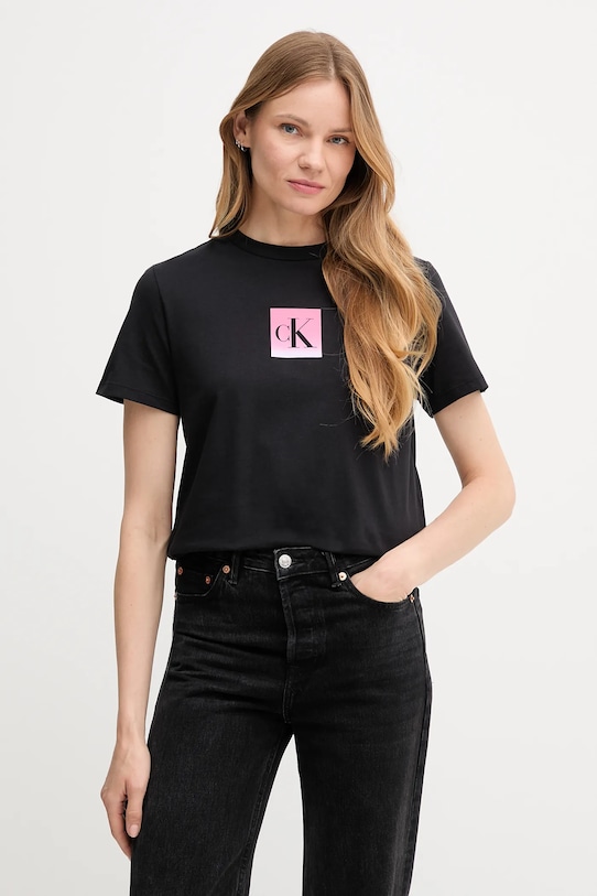 

Хлопковая футболка Calvin Klein Jeans, черный