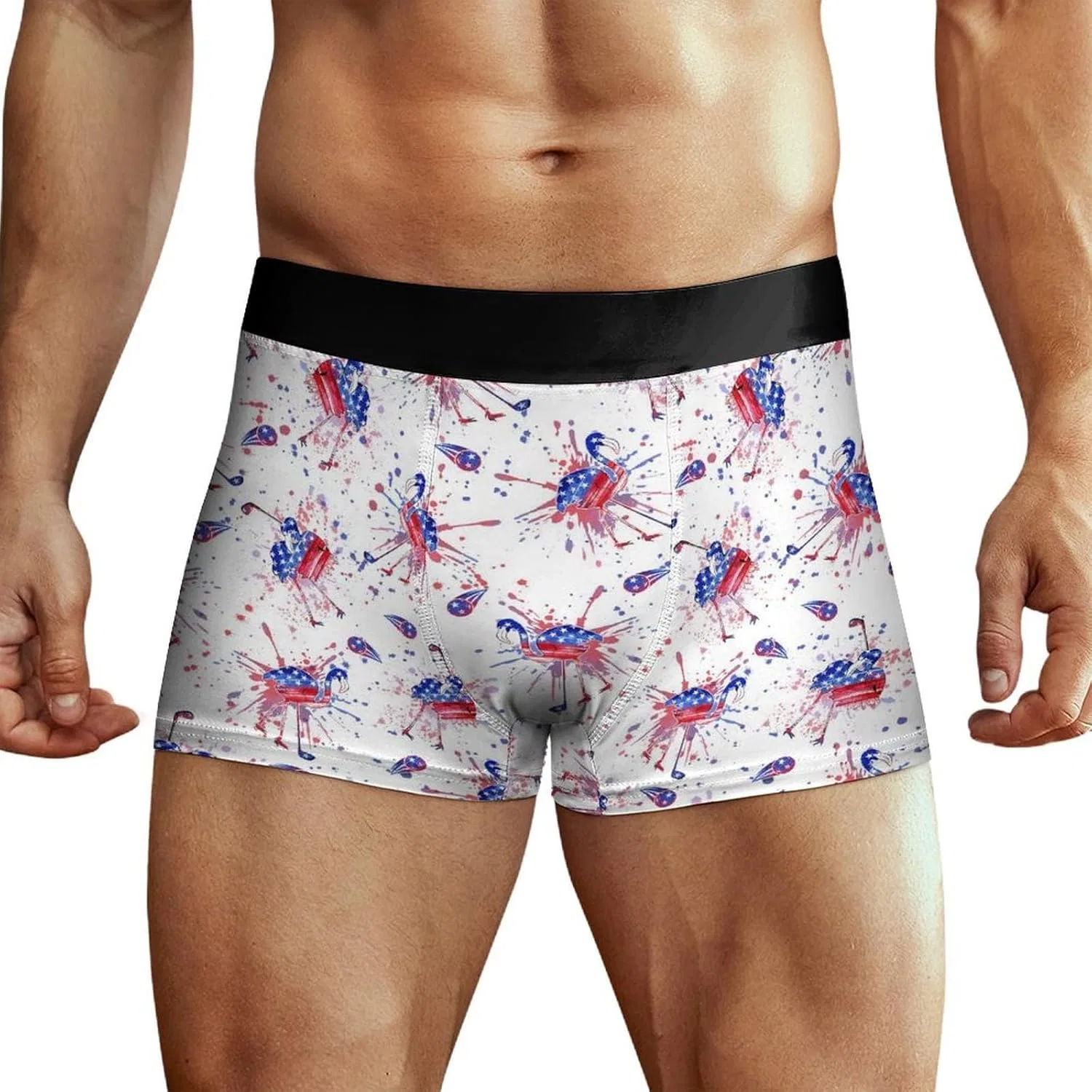 Боксеры американский флаг Flamingo