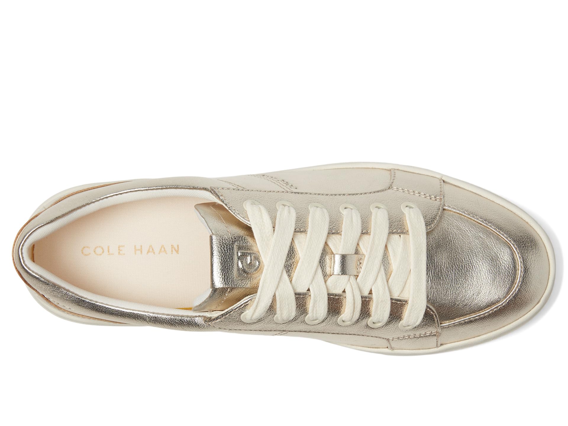 Кроссовки Cole Haan Grandpro Max Platform Sneakers, Soft Gold Metallic/Ivory — фото 2