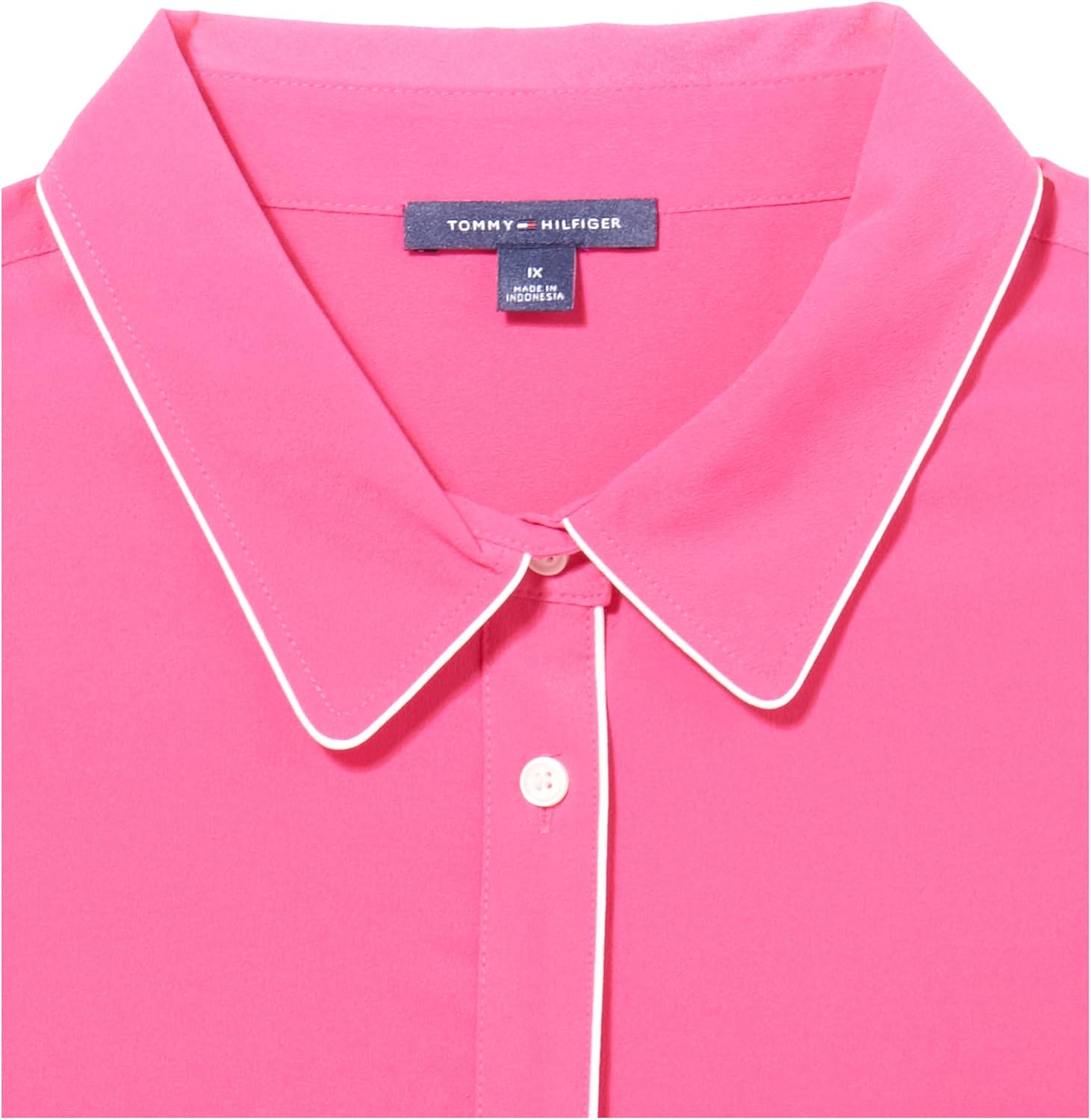 Женская рубашка Tommy Hilfiger без рукавов, однотонный спортивный топ, Hibiscus/Ivory — фото 2