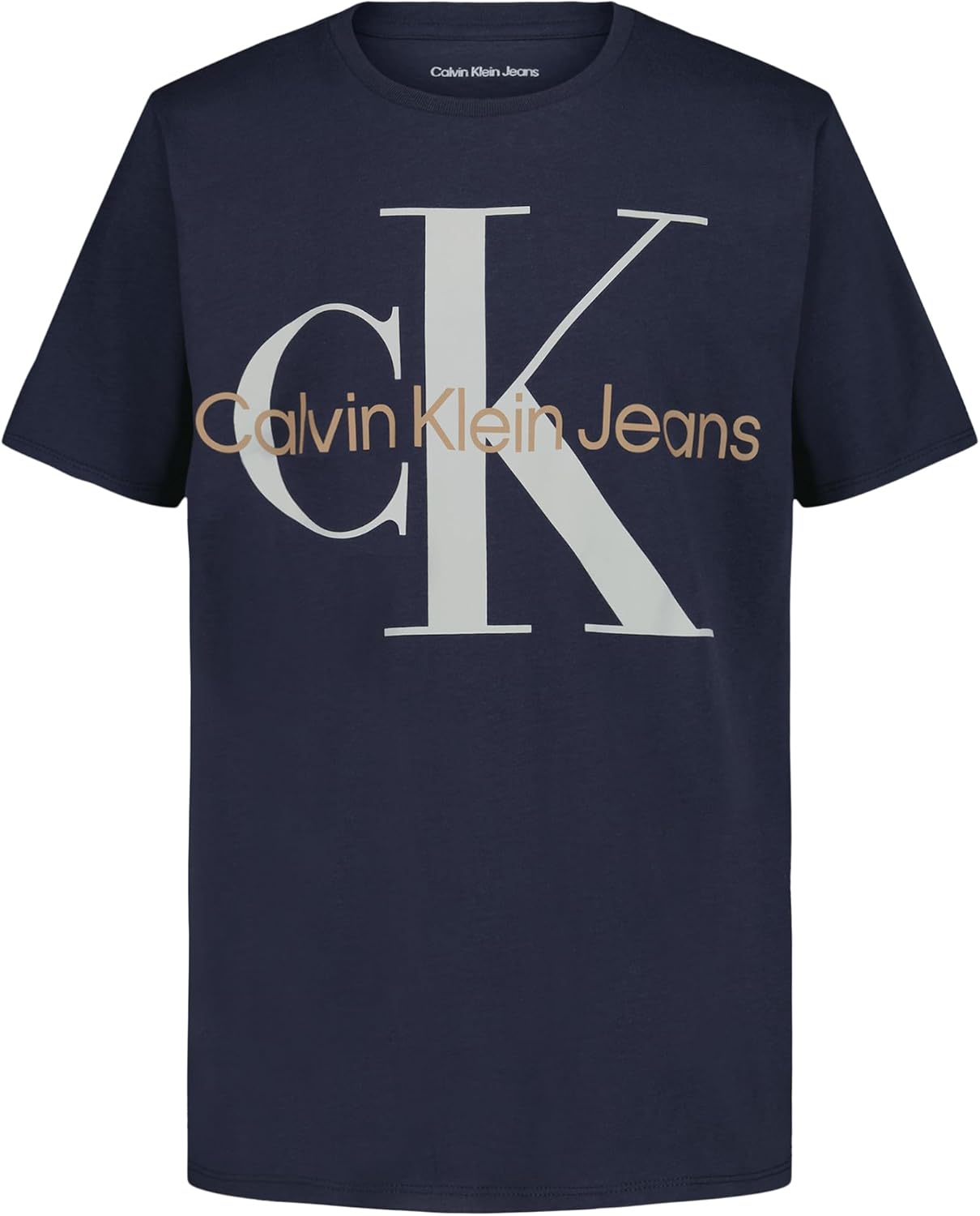 

Футболка Calvin Klein Boys с коротким рукавом и круглым вырезом, мягкая, удобная, свободного кроя., Mono Inkwell