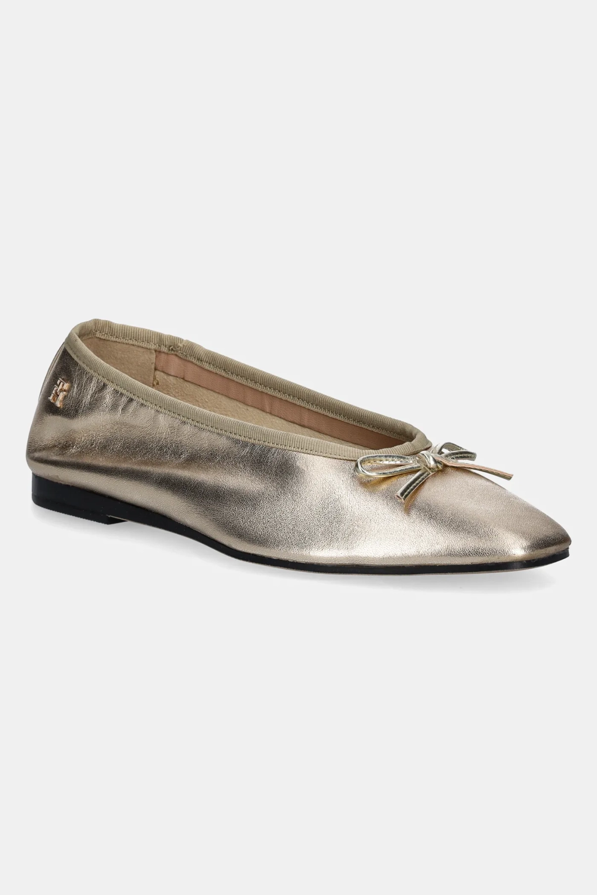 Кожаные балетки BALLERINA SOFT LEATHER METALLIC Tommy Hilfiger, золотой