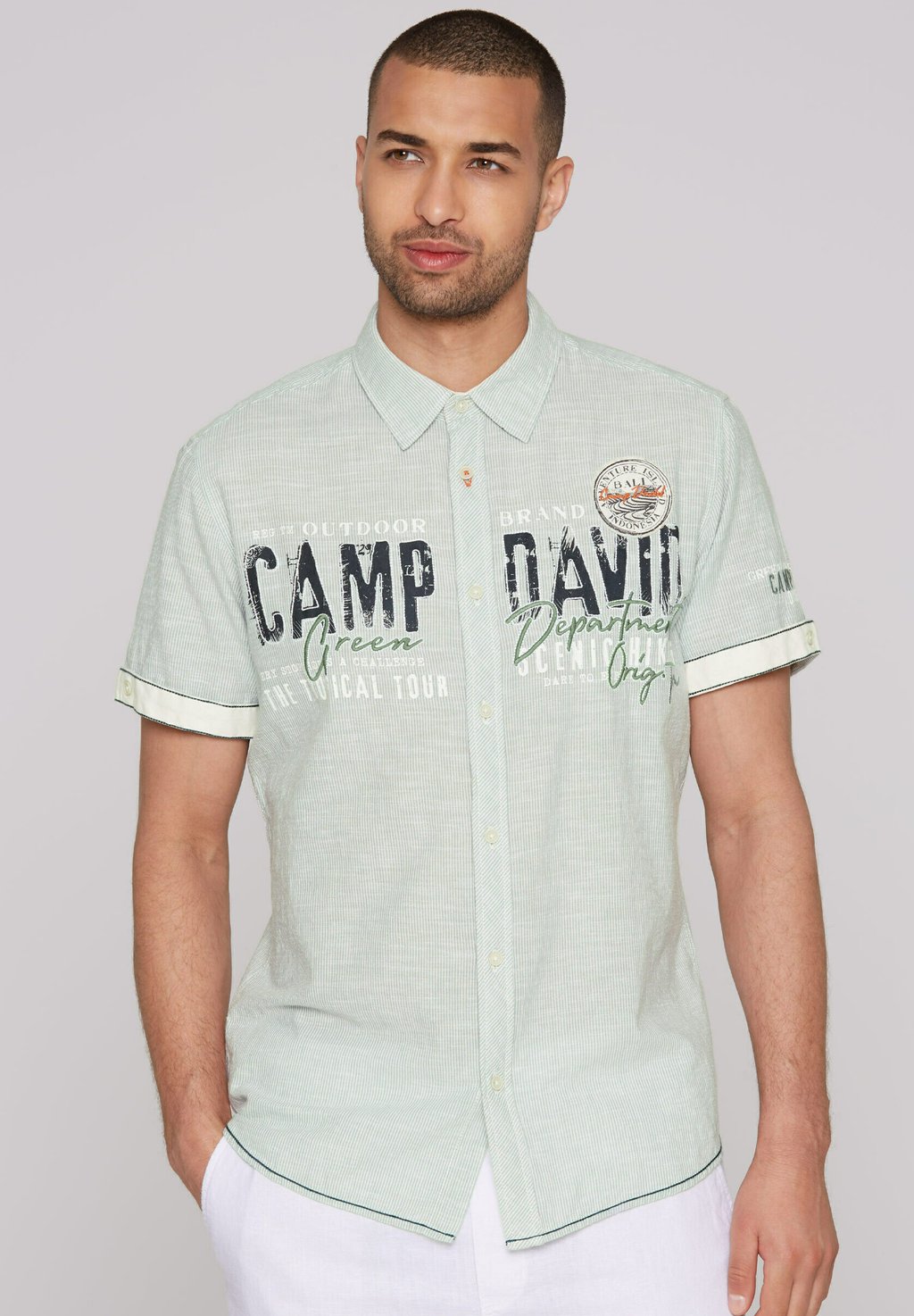 

Рубашка STREIFEN MIT LOGO ARTWORKS Camp David, темно-зеленый