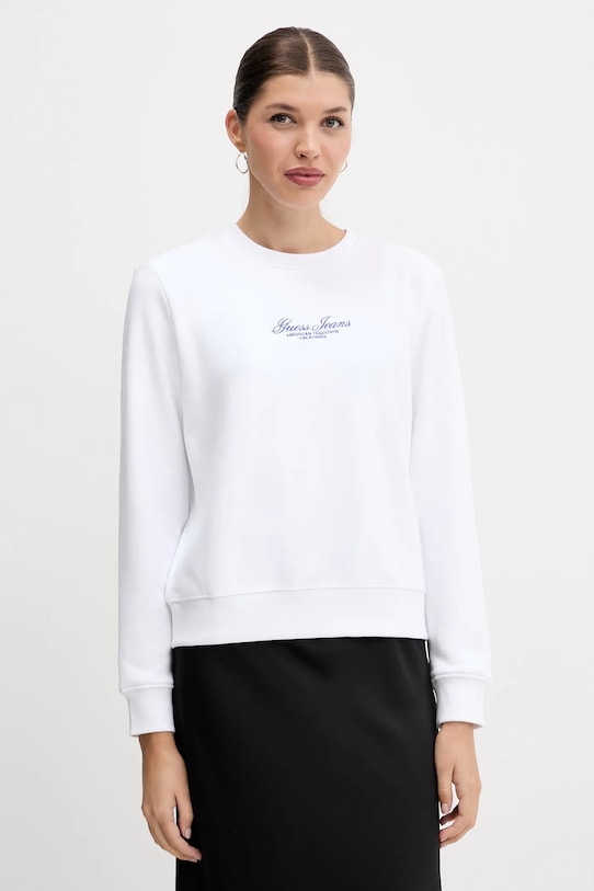 

Хлопковая блузка Guess Jeans, белый
