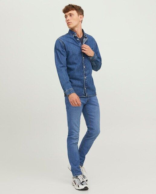 

Мужские джинсы Glenn Slim Jack & Jones, синий