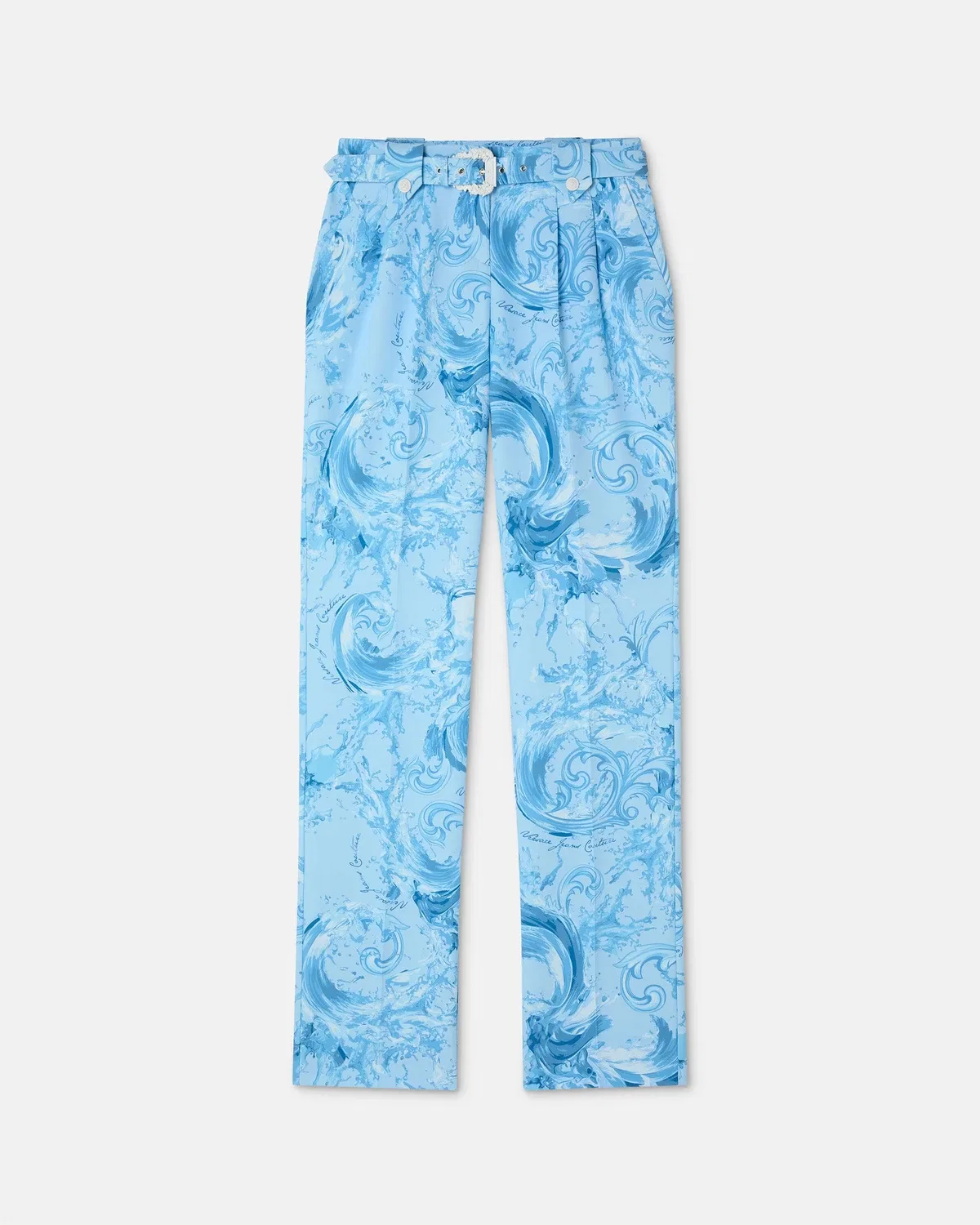 Брюки с принтом VERSACE, голубой