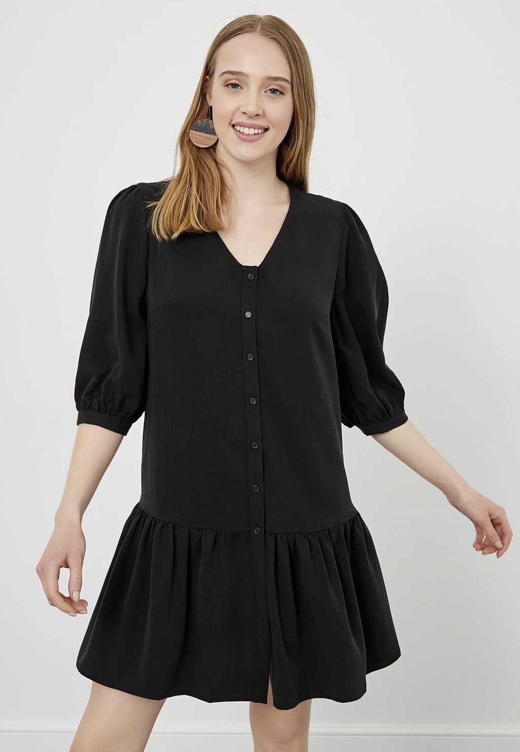 

Платье-рубашка V NECK MINI Just Like You, черный