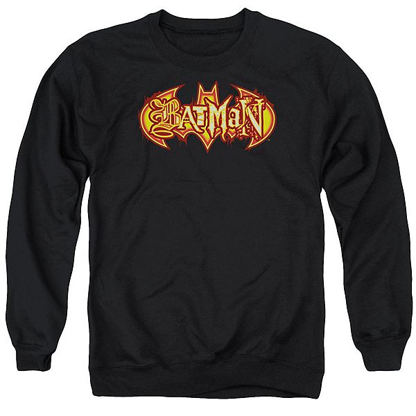 

Толстовка с круглым вырезом для взрослых с изображением огненного щита Бэтмена Licensed Character