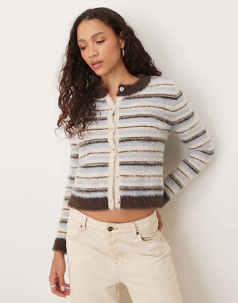 

Glamorous детский кардиган на пуговицах коричневого цвета в разноцветную полоску