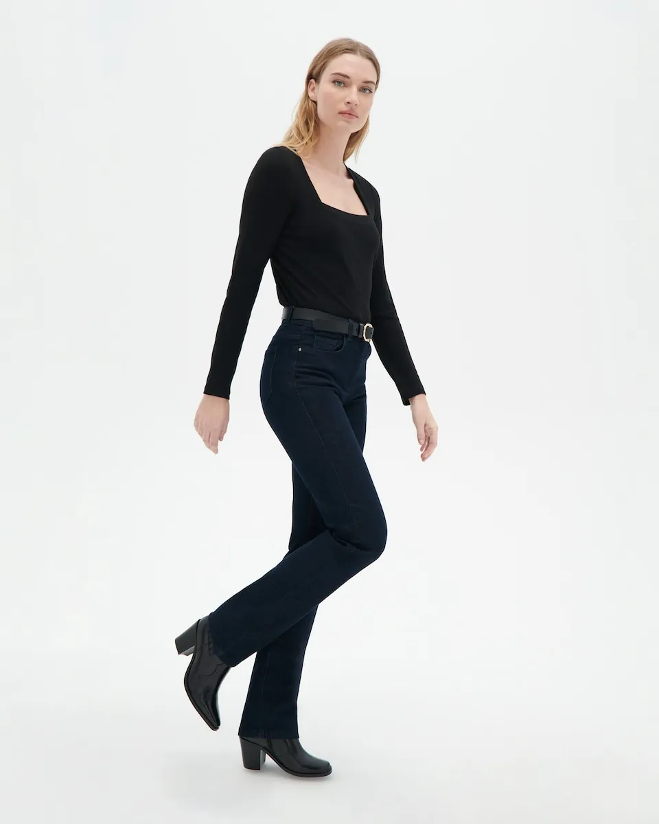 

Женские джинсы с 5 карманами, фасон boot-cut Caroll, светло-голубой