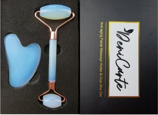 

Роликовый массажер для лица Opal + коробка Гуа Ша Deni Carte, Серый, Роликовый массажер для лица Opal + коробка Гуа Ша Deni Carte