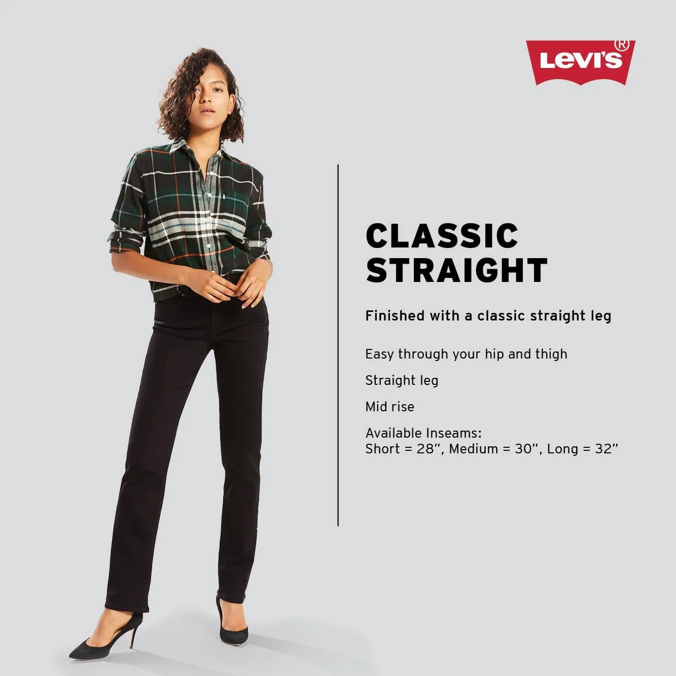 Женские джинсы Levi's Classic Straight, светло-синий — фото 4