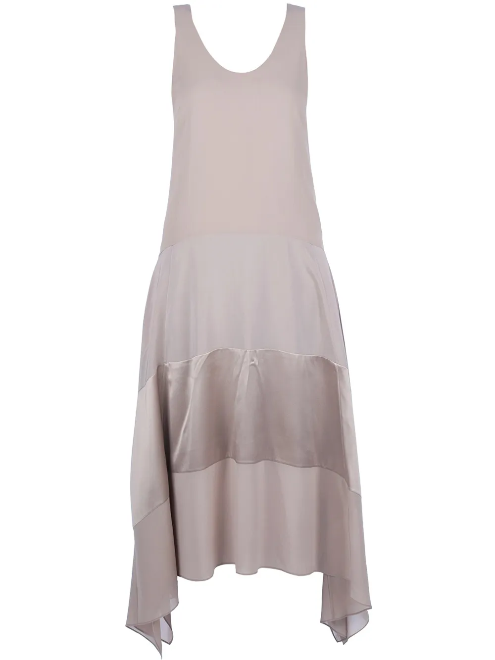 

Макси-платье с вставками Brunello Cucinelli, нейтральный