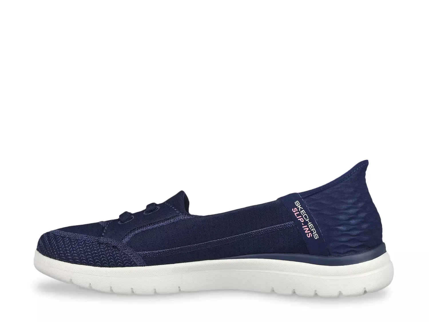 Hands Free Slip-Ins: On The Go Flex Top Notch Слипоны Sneaker - женские Skechers, Blue/White — фото 2