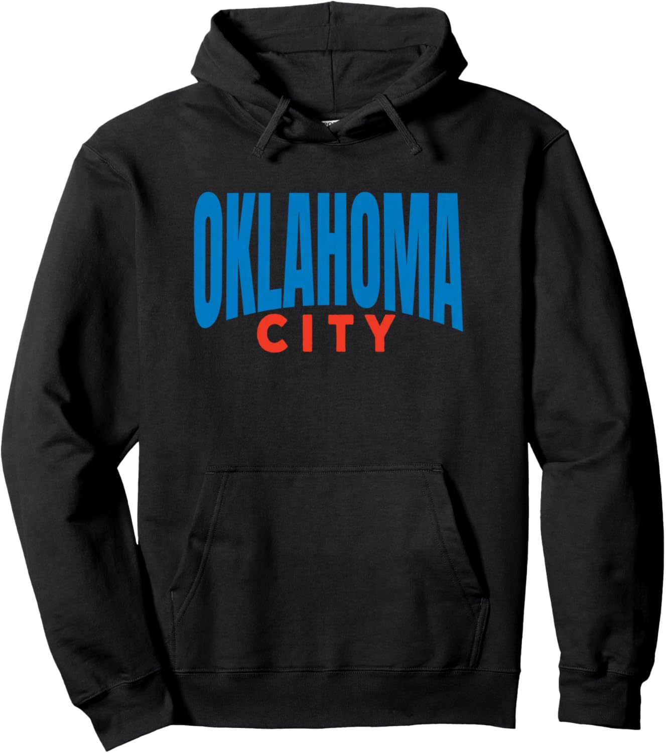 

Худи Oklahoma City Blue/Orange/Red Fun Simple & Basic OKC Minimalist Hoodie, черный Oklahoma City Local