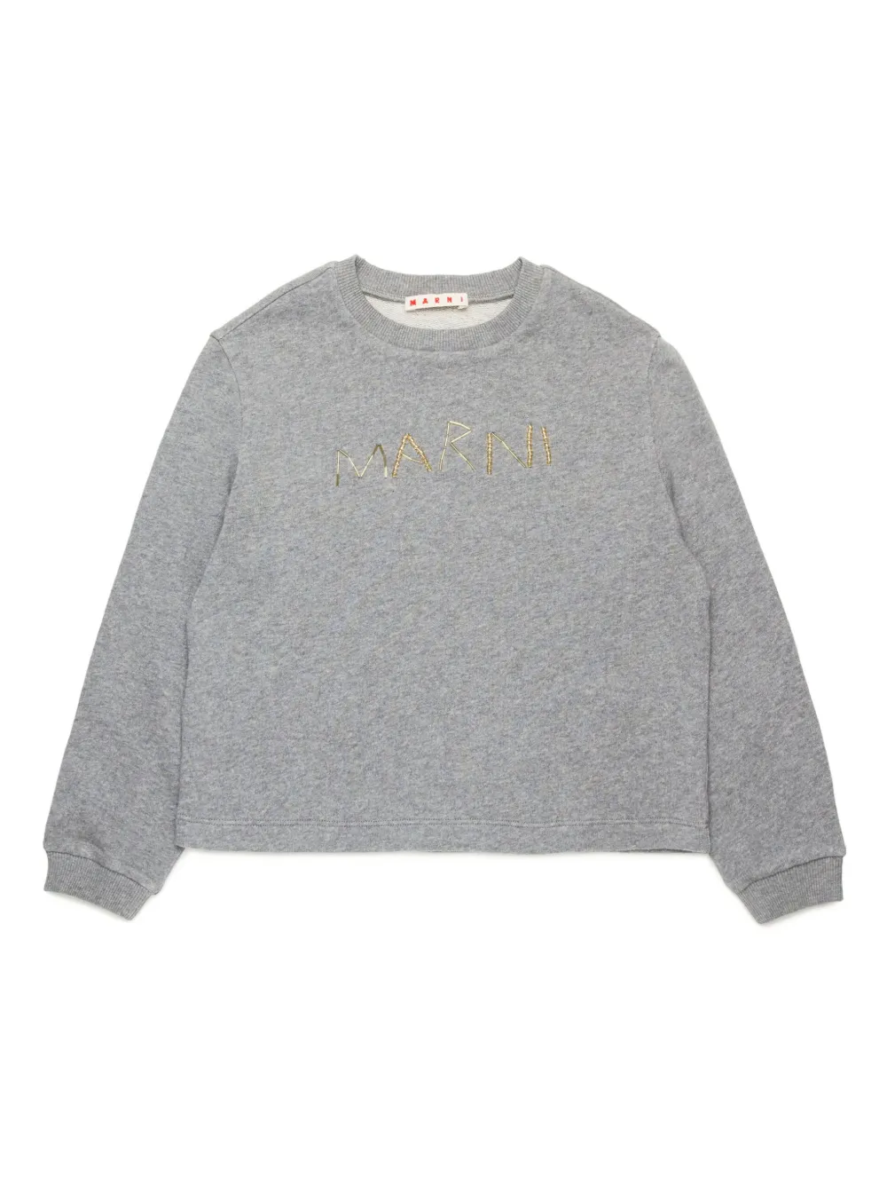 

Толстовка с вышитым логотипом Marni Kids, серый