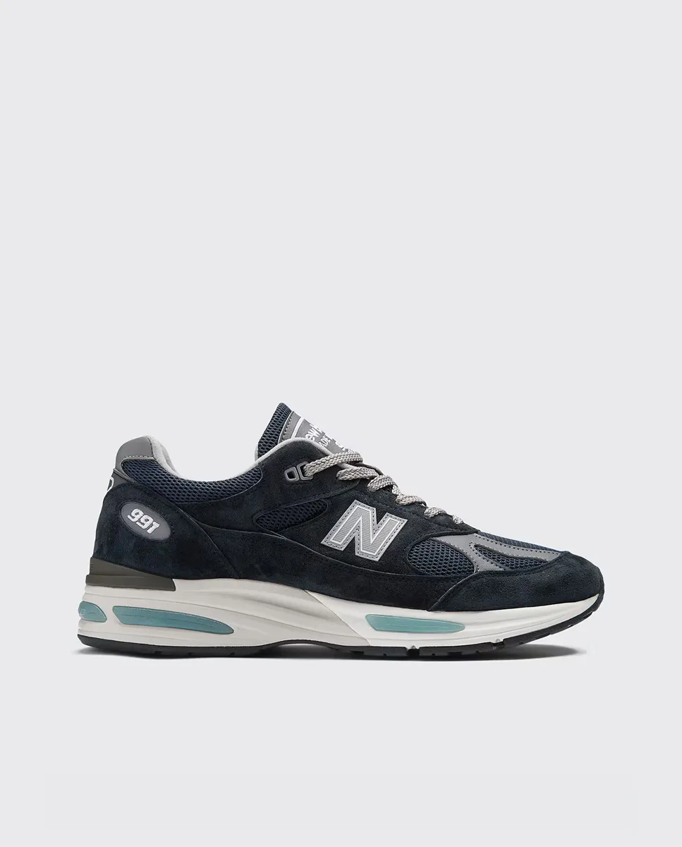 Повседневные кроссовки унисекс 991 New Balance, темно-синий