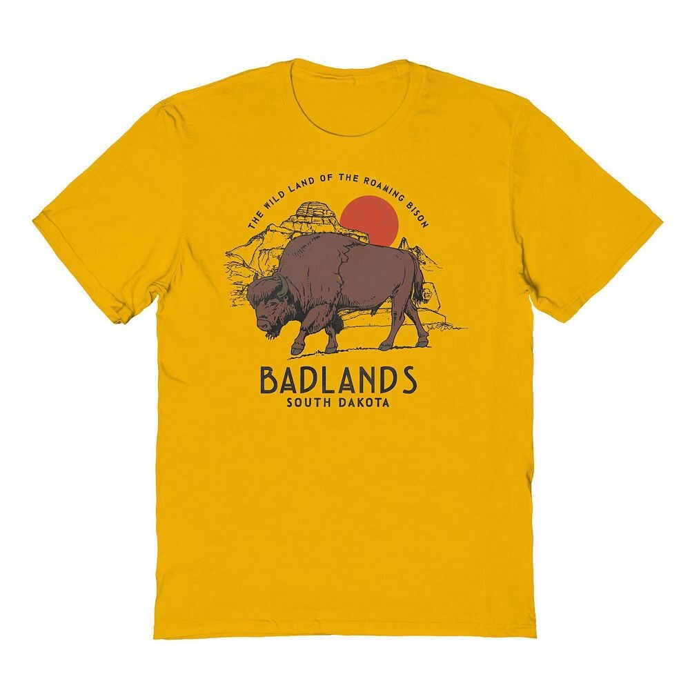 

Мужская футболка с рисунком Country Parks Badlands Licensed Character, золотой