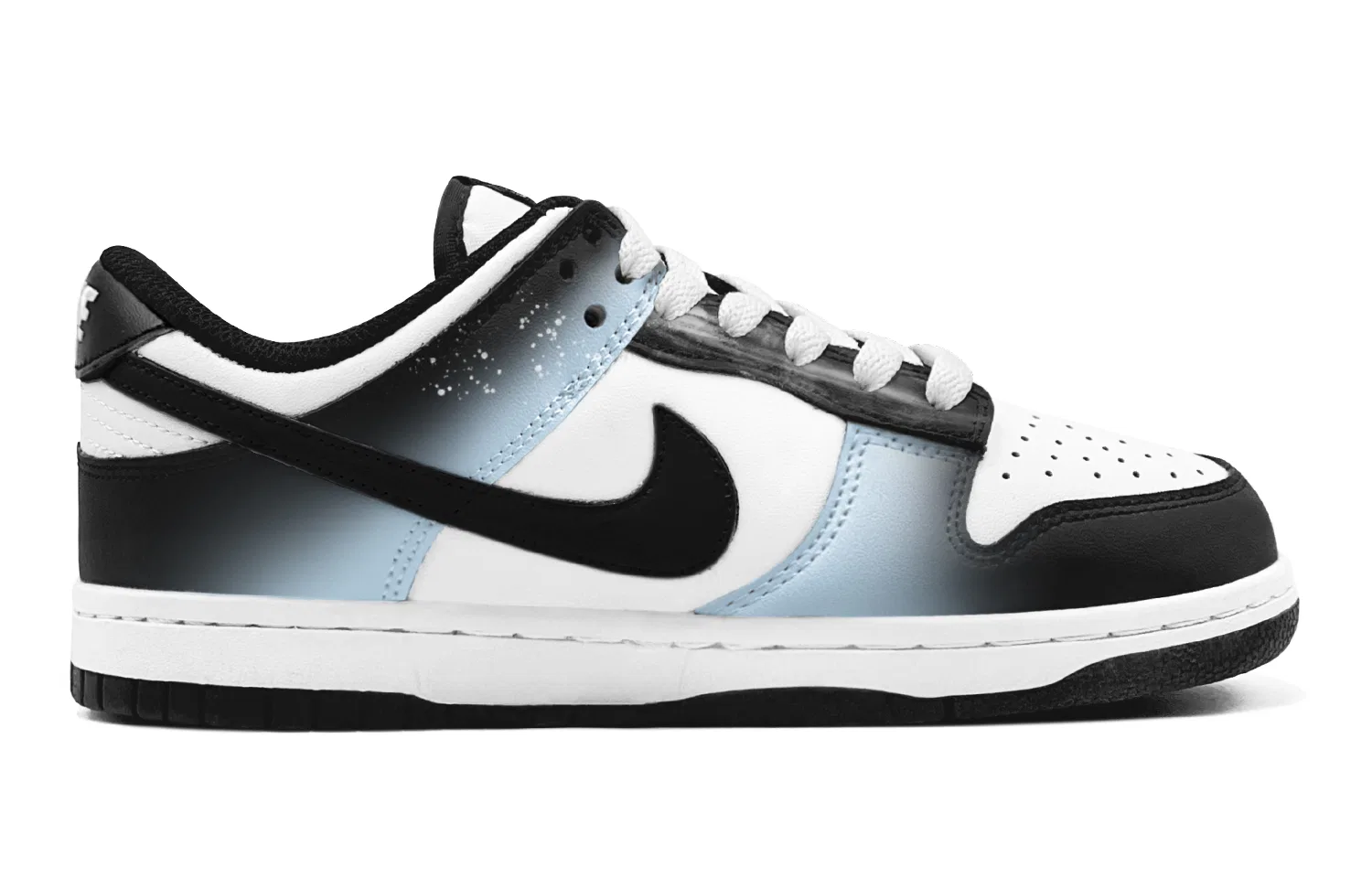 Кроссовки кастомные Nike Dunk Low Blue — фото 4
