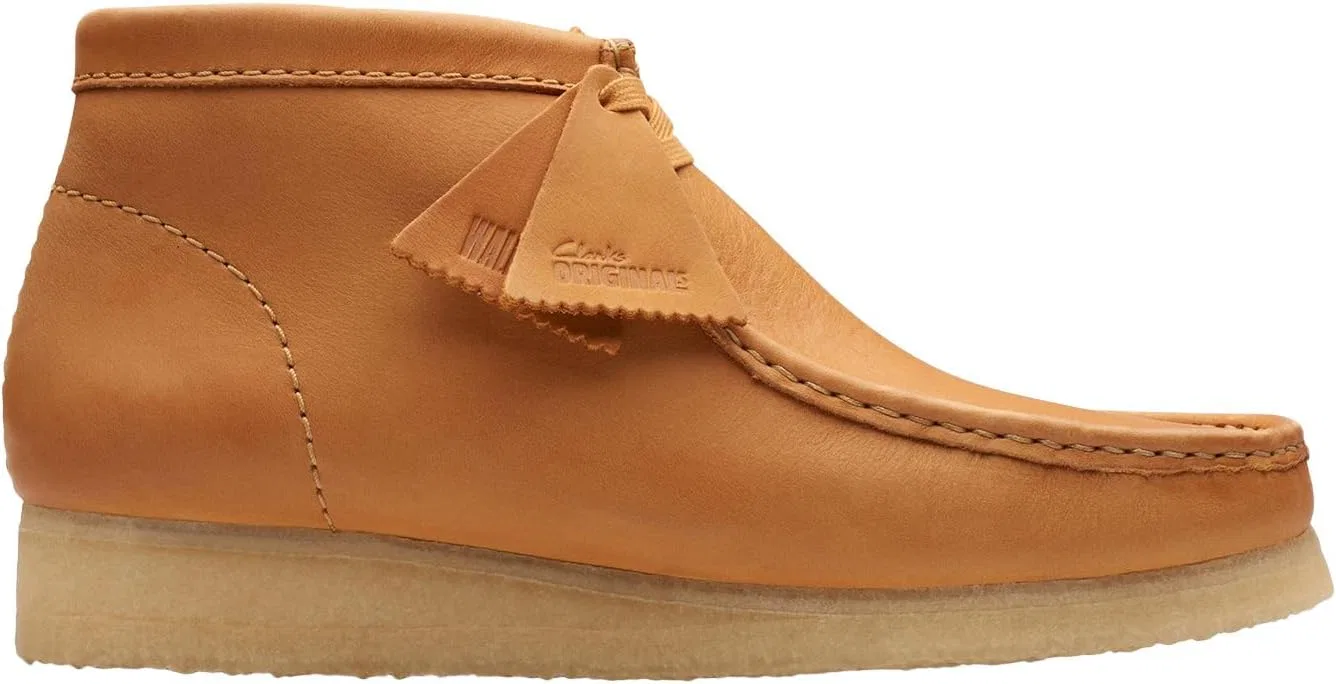 Мужские мокасины Clarks Originals Wallabee, Mid Tan Lea — фото 2
