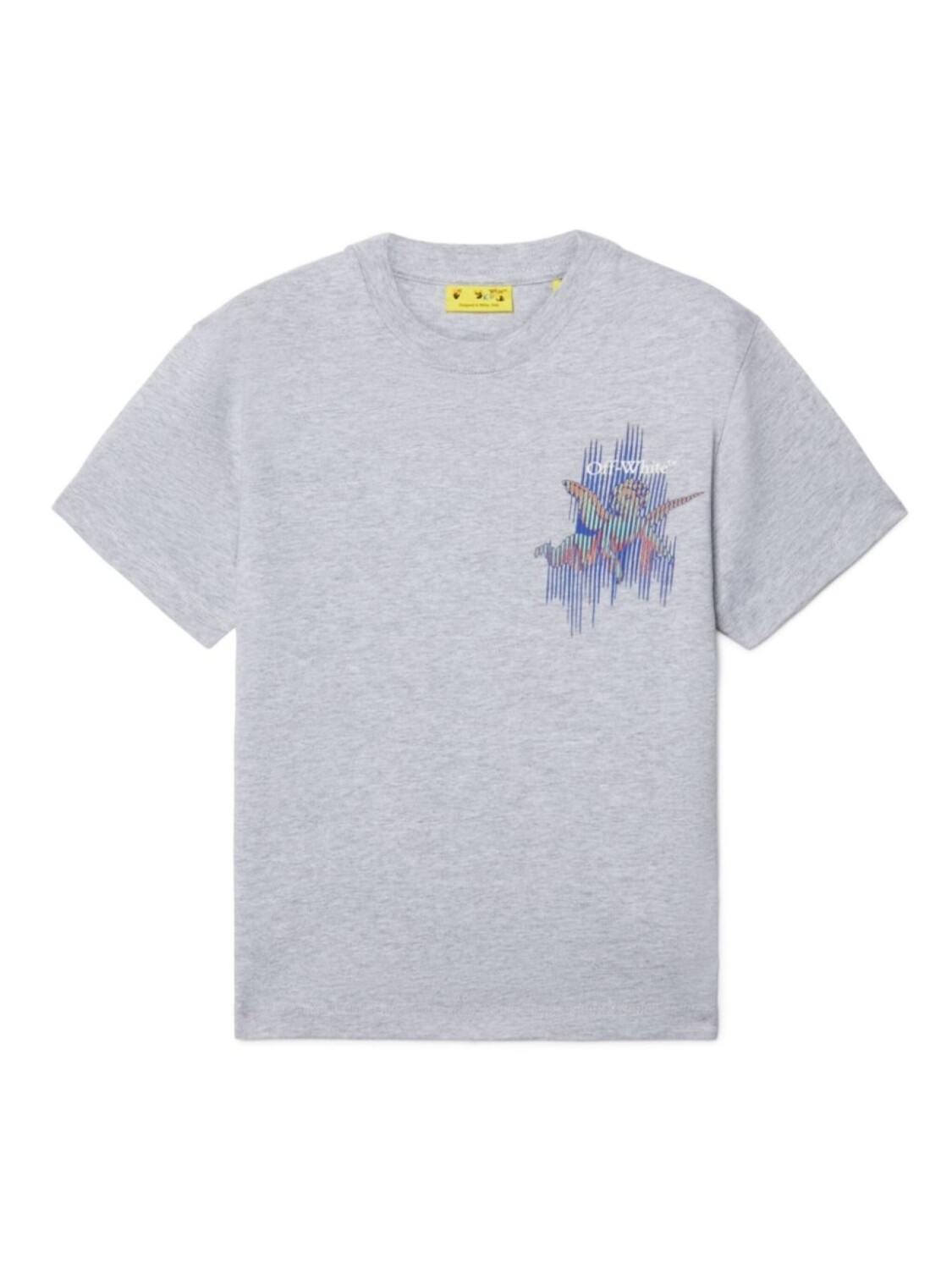 

Футболка с изображением Путти Off-White Kids, серый