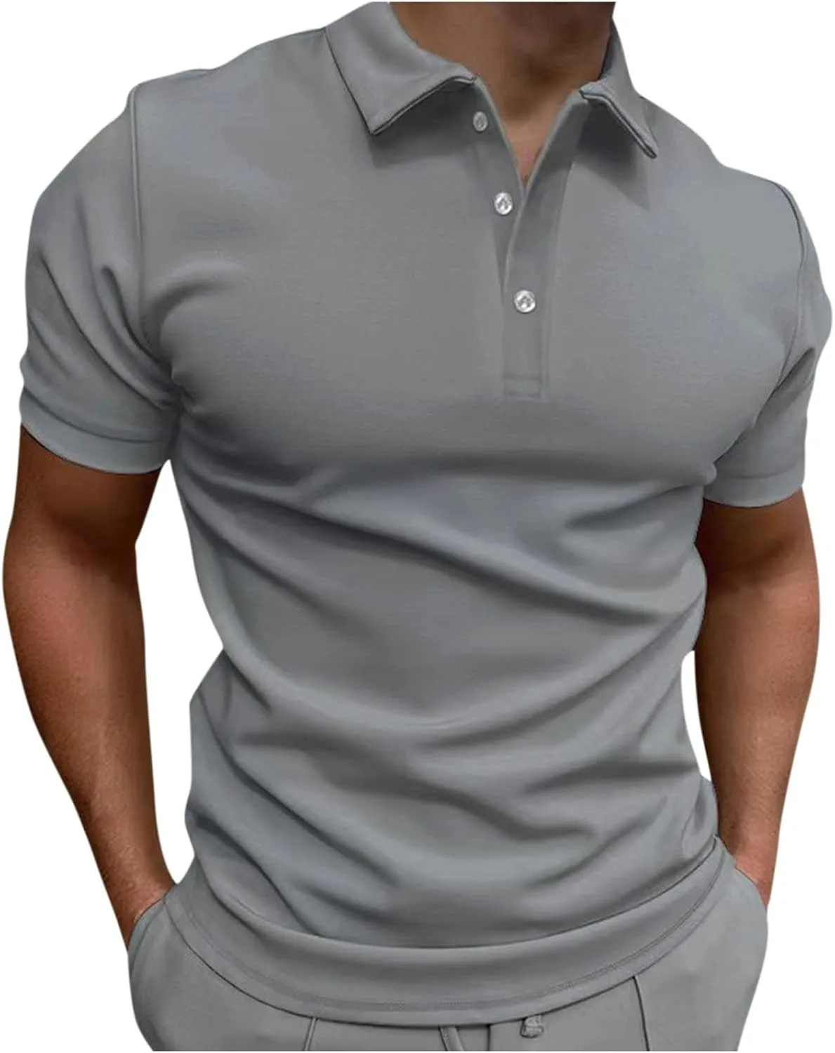 

Мужская футболка с коротким рукавом и воротником, Moisture Wicking, Stretch, для гольфа