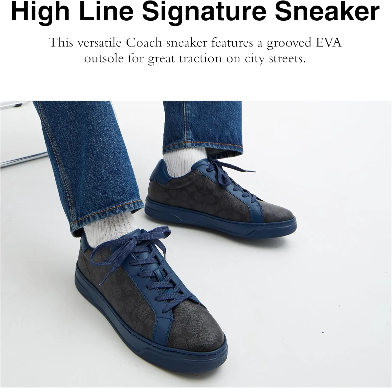 Мужские кроссовки Coach High Line Low Top, глубокий синий — фото 3