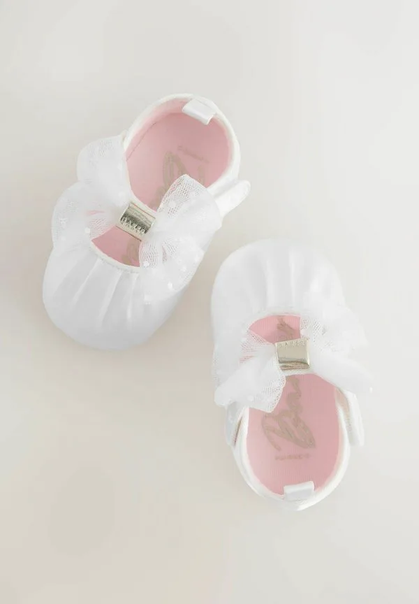Детские туфли-мэри-джейн стандартного кроя с бантом Baker By Ted Baker, Ivory — фото 3