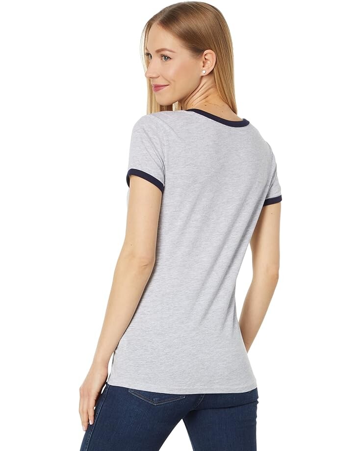 

Футболка U.S. POLO ASSN. Varsity Print Ringer Graphic Tee, цвет Light Grey Heather