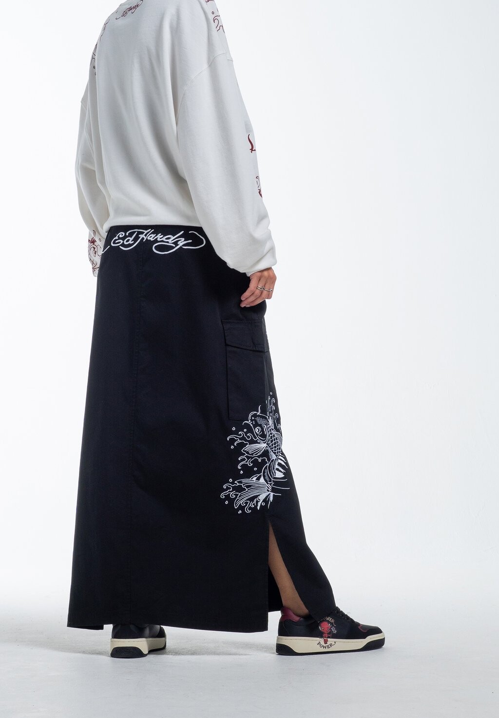 

Юбка-колокольчик Koi Wave Ed Hardy, черный
