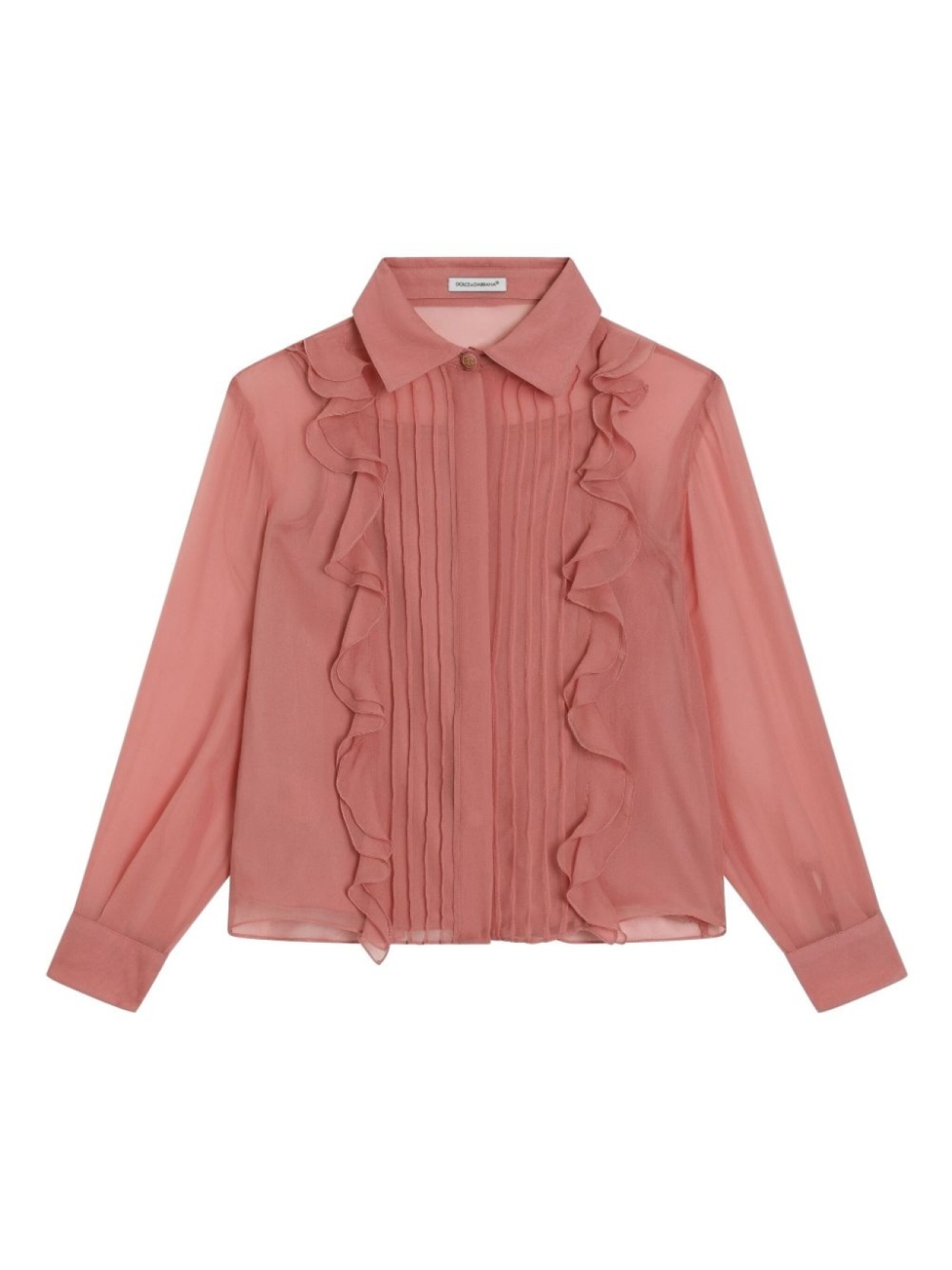 

Dolce & Gabbana Kids рубашка с оборками, розовый