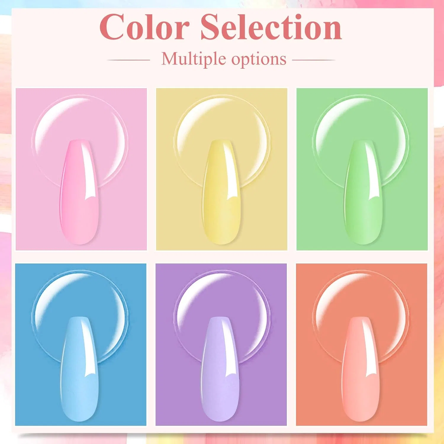 Набор неоновой пудры для ногтей Honey Joy, 6 цветов Honey Joy, Dp-U-6Pcs-10G/Box — фото 2