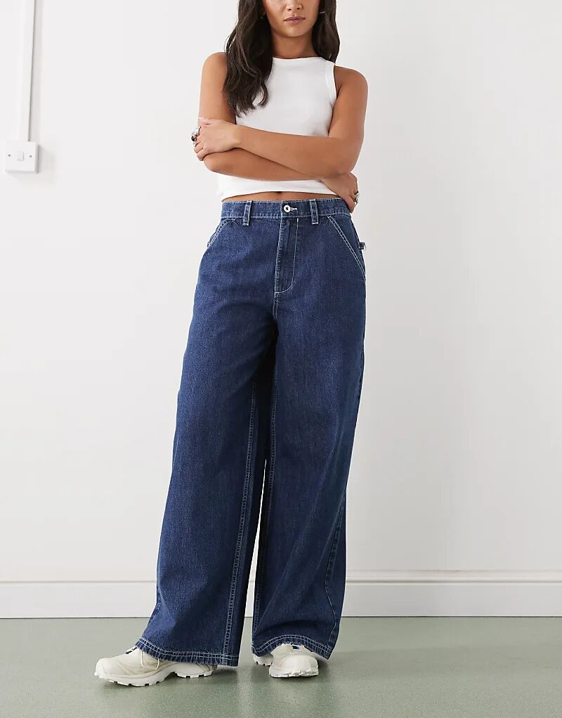 

COLLUSION X007 XL джинсы свободного кроя с низкой посадкой и износостойкими элементами после полоскания