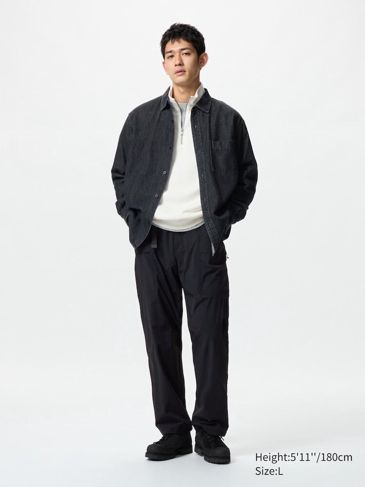 

Штаны с ремешком Uniqlo, цвет 09 черный