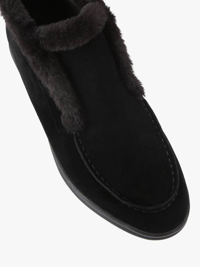 Fia низкие замшевые ботинки с искусственным мехом Carvela, Black — фото 4