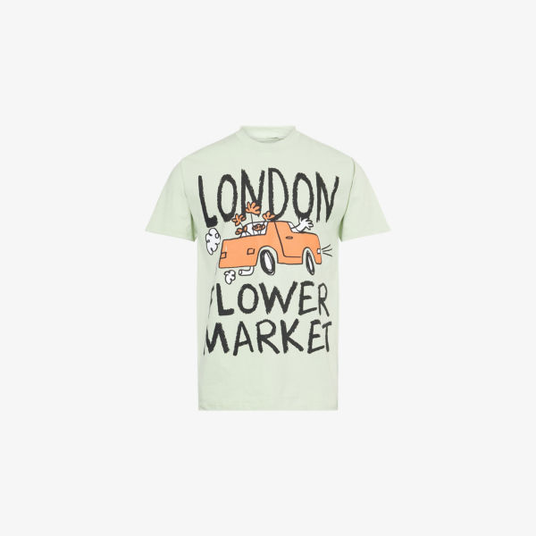 

Футболка с коротким рукавом из хлопкового джерси с принтом Market x London Flower Market Market, зеленый