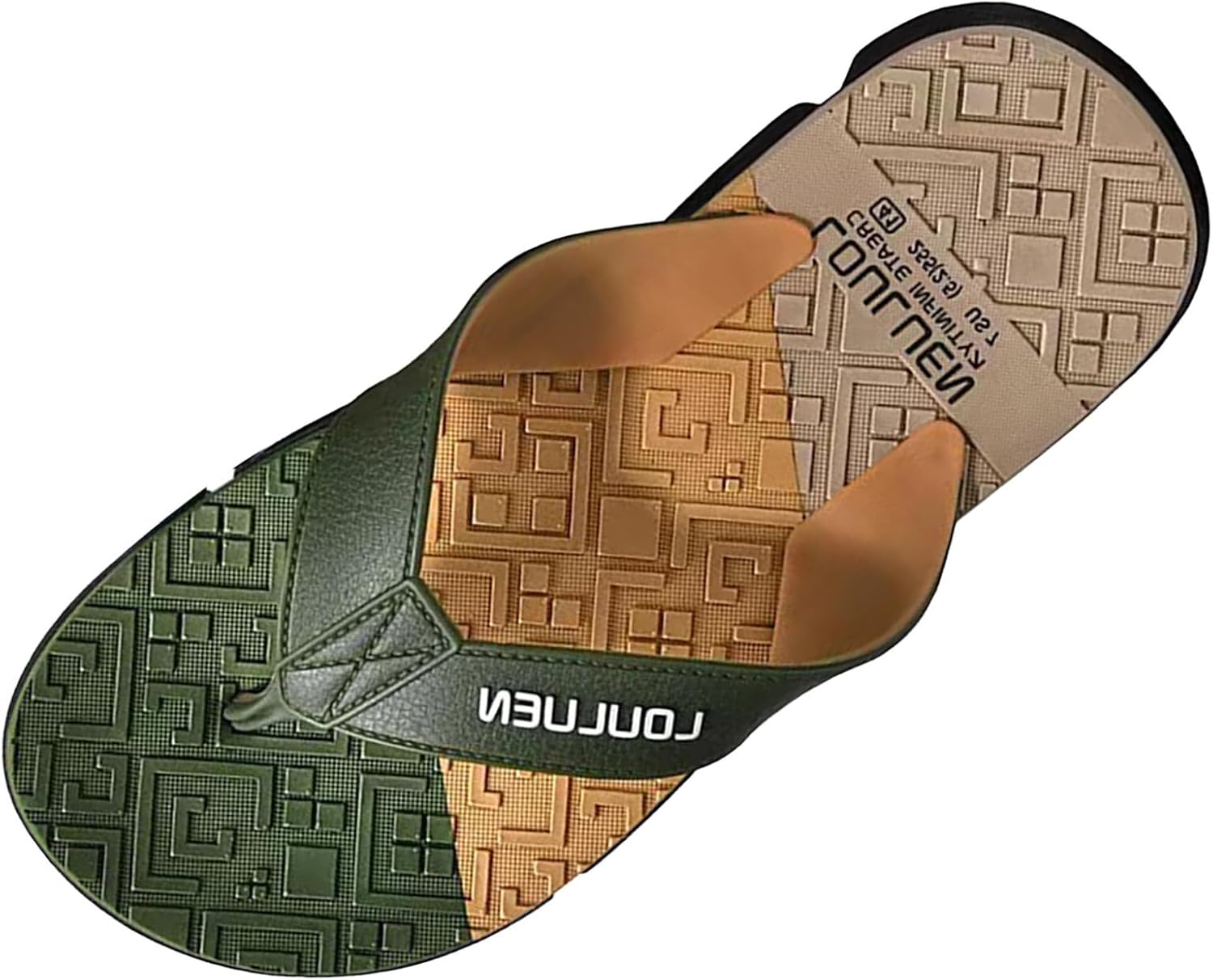 

Мужские пляжные шлепанцы с поддержкой свода стопы, быстросохнущие шлепанцы для прогулок, пляжа и путешествий Generic, зеленый