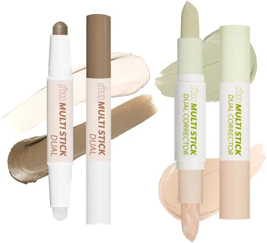 Контурный стик для лица I'M MEME Multi Stick Dual 002 Cool Contouring + Concealer & Control Color Stick (Green)
