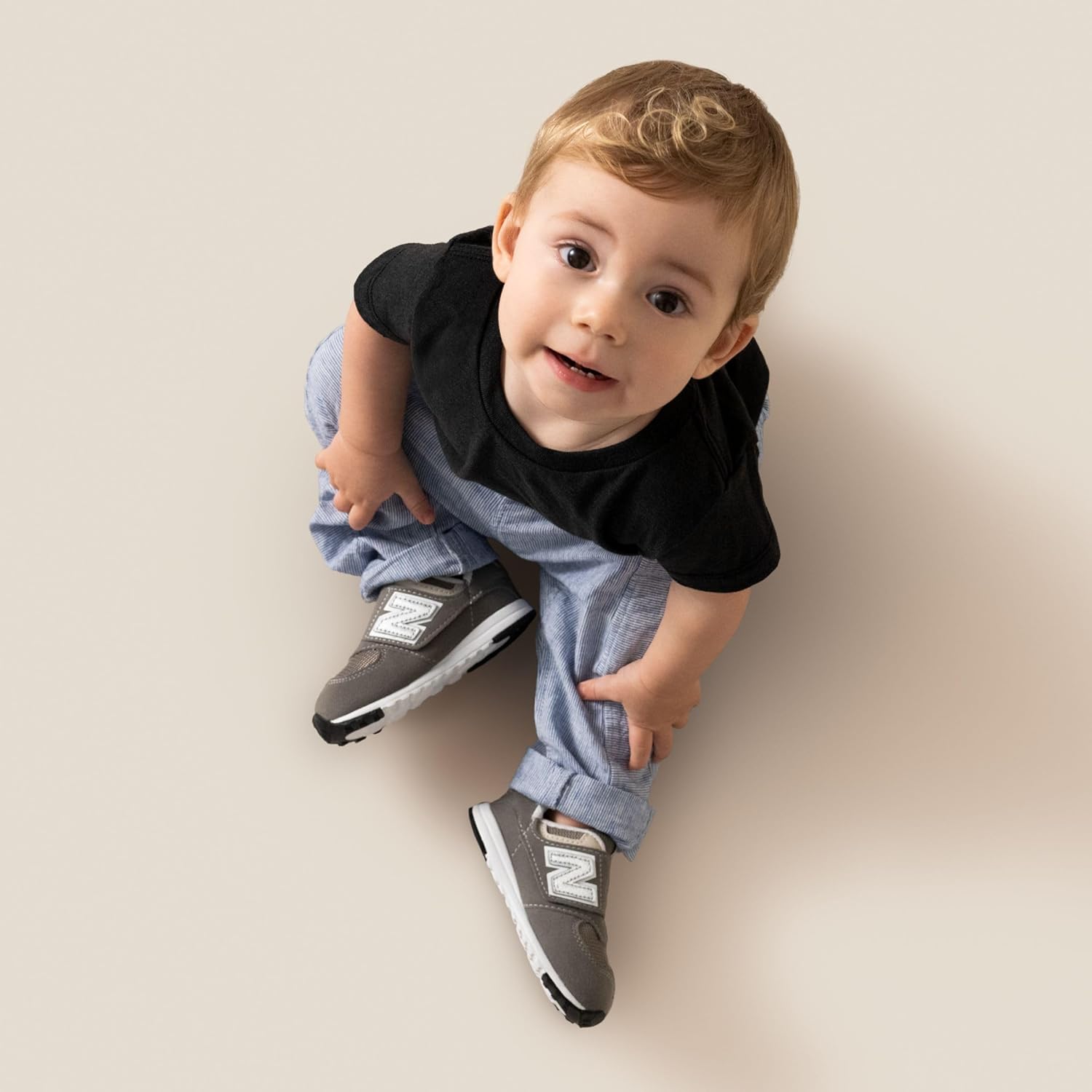 Кроссовки New Balance 574 New-b для маленьких мальчиков на липучке, металлик — фото 2