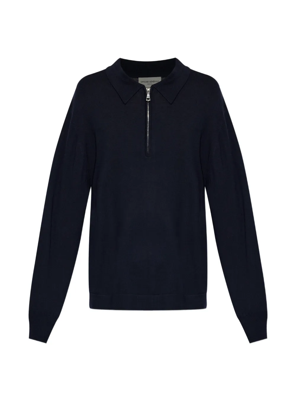 

Поло на молнии Bene Officine Generale, синий