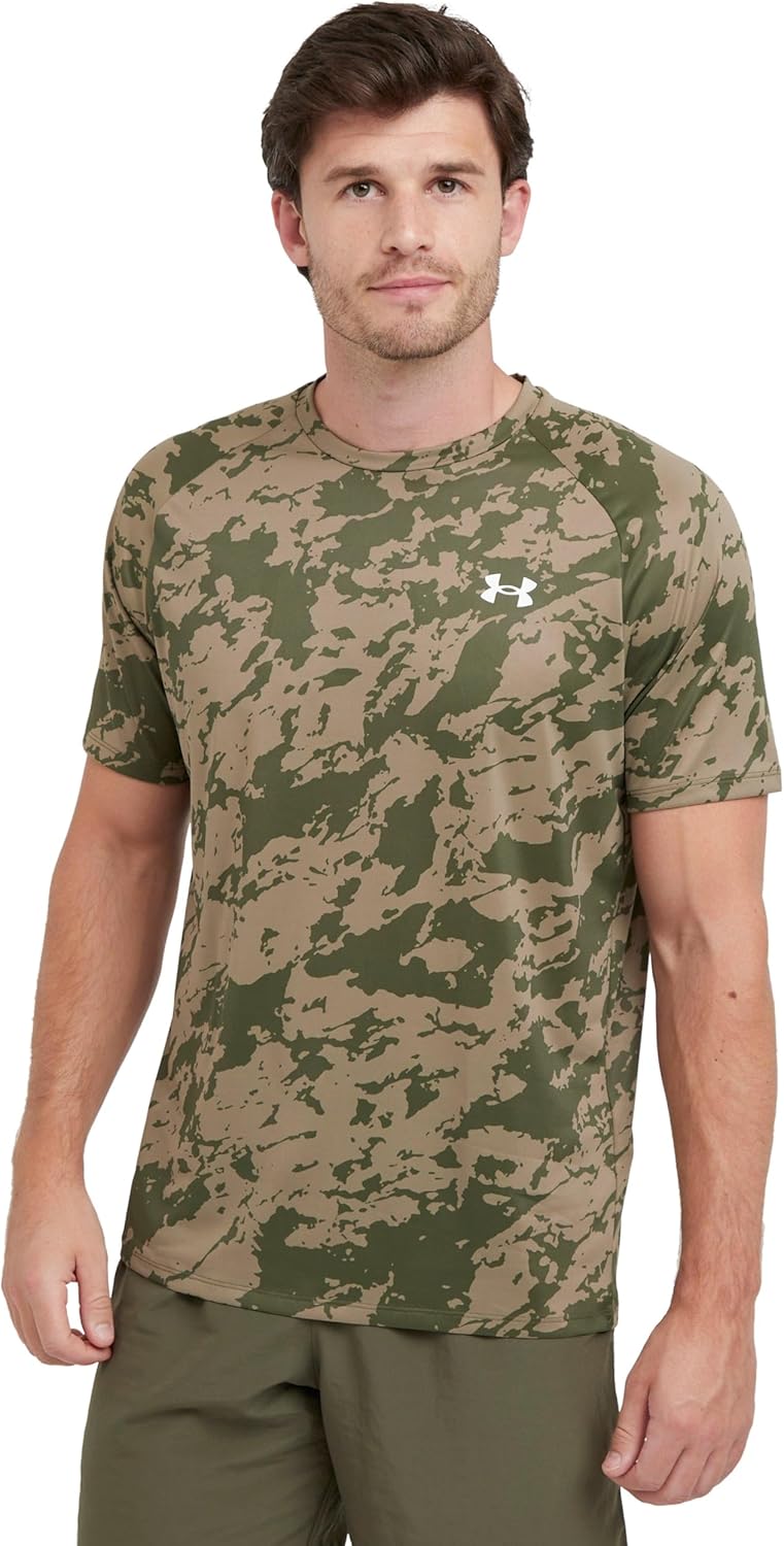 

Мужская футболка с коротким рукавом Under Armour Tech 2.0, (391) Marine Od Green/White